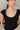 Keria Black Slit Midi Dress- close up top view