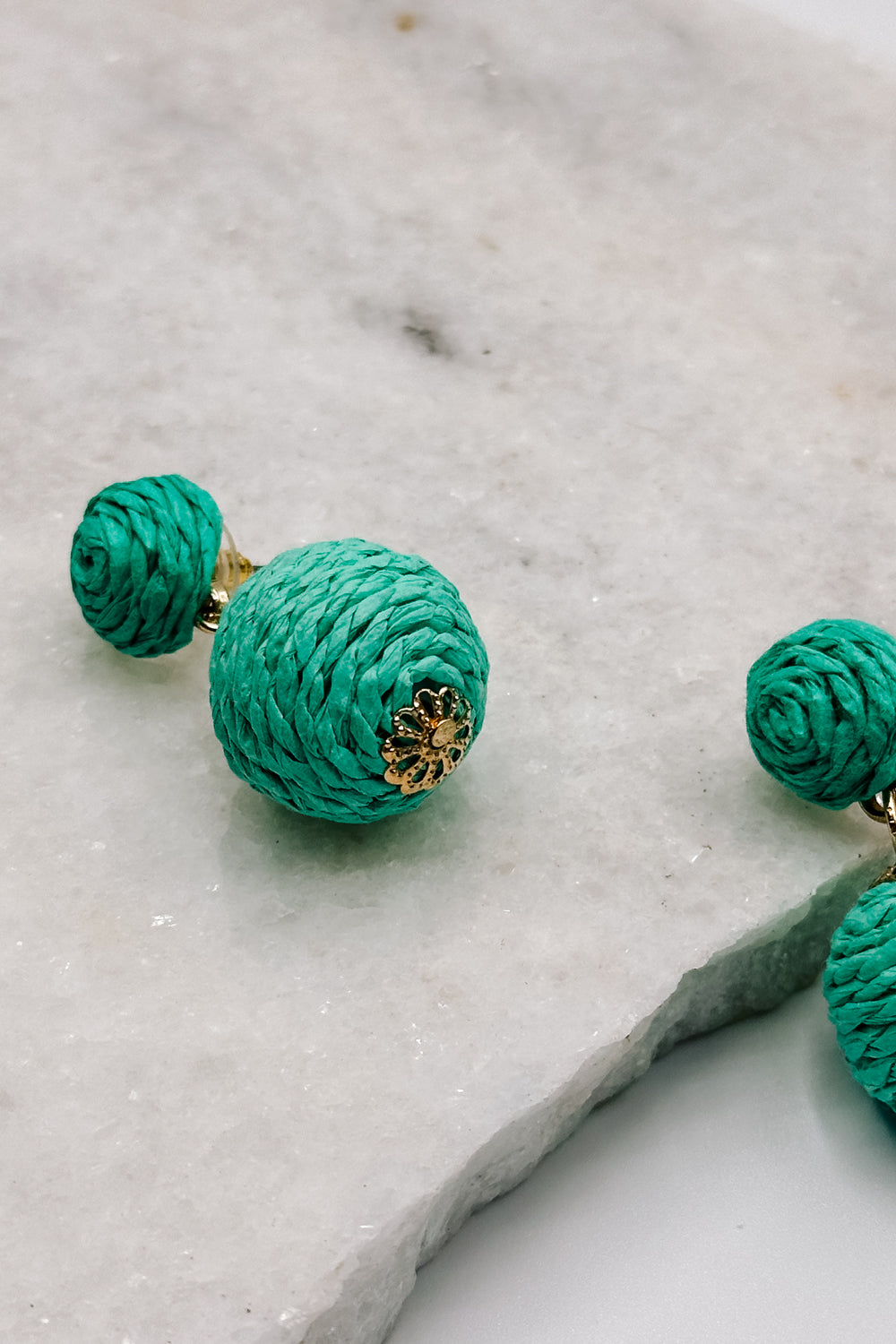 Lizard Rattan Sierra Green Rattan Dangle Earring - Lizard Thicket