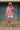 Celeste Red & White Gingham Button-Up Top- full body view