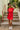 Kendall Red Cinched Waistband Mini Dress- full body view