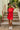Kendall Red Cinched Waistband Mini Dress- full body view