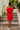 Kendall Red Cinched Waistband Mini Dress-full back view