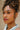Molly Floral Beaded Huggie Earrings - front view of earrings on model