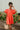 Shawna Coral Puff Sleeve Mini Dress - front view