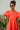 Shawna Coral Puff Sleeve Mini Dress - upper body front view