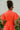 Shawna Coral Puff Sleeve Mini Dress - upper body back view