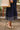 Clarissa Navy & White Eyelet Midi Dress - close up hemline details
