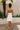 Rachel White Halter Mini Dress - full body back view