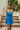Ilianna Blue Pleated Strapless Mini Dress - front view