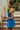 Ilianna Blue Pleated Strapless Mini Dress - side view