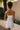Camila Baby Blue Satin Mini Dress- close up back view