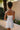 Camila Baby Blue Satin Mini Dress- close up back view