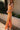 Sophia Orange Satin Midi Dress - close up full side view