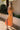 Sophia Orange Satin Midi Dress - back view