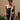 Brooklyn Black & White Asymmetric Mini Dress- top view