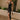 Athena Black Slit Maxi Dress- full body side view