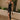 Athena Black Slit Maxi Dress- full body side view
