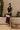 Athena Black Slit Maxi Dress-front full view