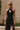 Athena Black Slit Maxi Dress- top view