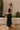 Athena Black Slit Maxi Dress- full side view