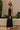 Athena Black Slit Maxi Dress- full frontal side view