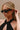 Bailey Gold Chain Link Hoop Earrings - side view of earrings on model