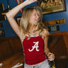 Danica Maroon & White "A" Graphic Tank - front view