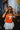 Danica Orange & White "T" Graphic Tank - front 