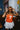 Danica Orange & White "T" Graphic Tank - front view