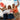 Rowan White, Orange, & Navy "A" Top - front view of 3 models