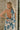 Elliana Beige & Blue Floral Halter Midi Dress - close up back view