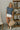Capri Denim Blue Short Sleeve Sweater- full body view