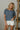Capri Denim Blue Short Sleeve Sweater- front view