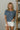 Capri Denim Blue Short Sleeve Sweater- top view