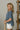 Capri Denim Blue Short Sleeve Sweater- side view