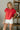 Mina Red Short Sleeve Top- top view