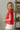 Mina Red Short Sleeve Top- side view