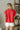 Mina Red Short Sleeve Top- full back view