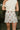 Indie White Multi Floral Tie Skort- close up back view