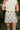 Indie White Multi Floral Tie Skort- close up back view