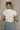 Vera American Flag & Bows White Cropped Top- close up back view