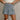 Nicole Denim Ties Pleated Flare Mini Skirt- close up front view