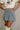 Nicole Denim Ties Pleated Flare Mini Skirt- front view