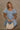 Willa Denim & White Bow Mini Dress- front view