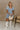 Willa Denim & White Bow Mini Dress- full body view