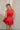 Lana Red Flare Skirt Mini Dress- back view