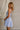 Carolina Blue & White Stripe Flare Mini Dress- side back view