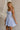 Carolina Blue & White Stripe Flare Mini Dress- close up side view