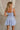 Carolina Blue & White Stripe Flare Mini Dress- back view