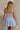 Carolina Blue & White Stripe Flare Mini Dress- full back view